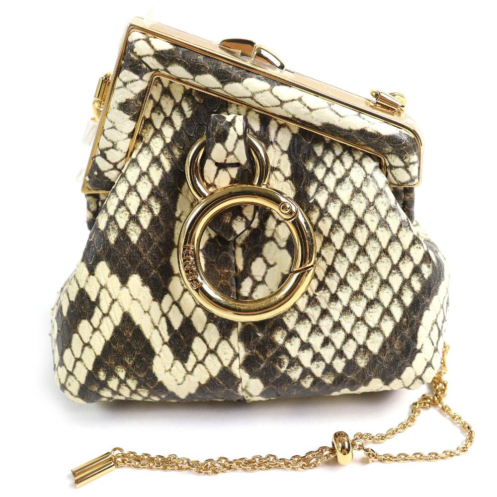 Brown Fabric Fendi Crossbody Bag