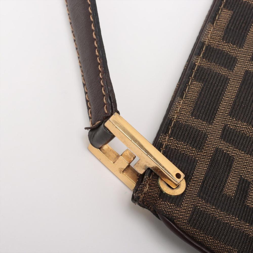 Brown Fabric Fendi Shoulder Bag