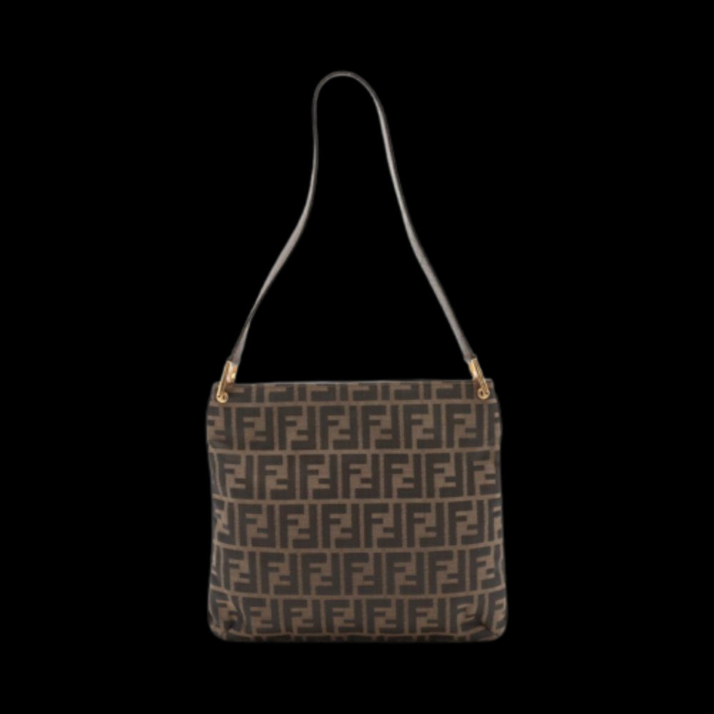 Brown Fabric Fendi Shoulder Bag