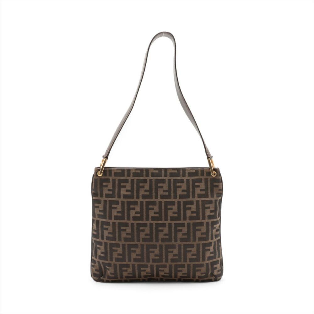 Brown Fabric Fendi Shoulder Bag