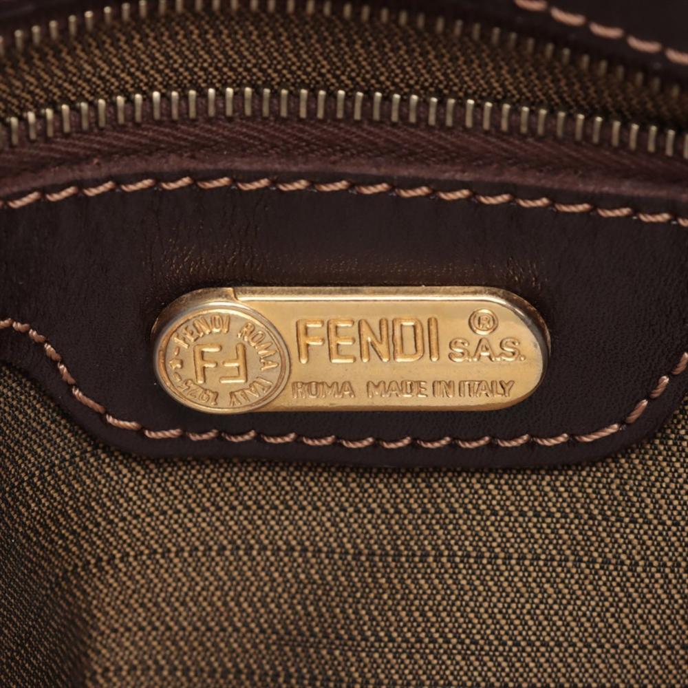 Brown Fabric Fendi Shoulder Bag