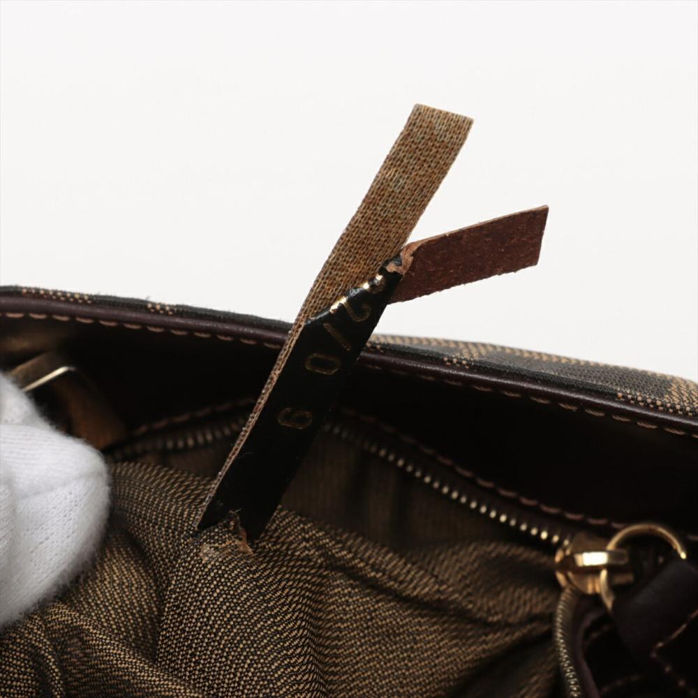 Brown Fabric Fendi Shoulder Bag