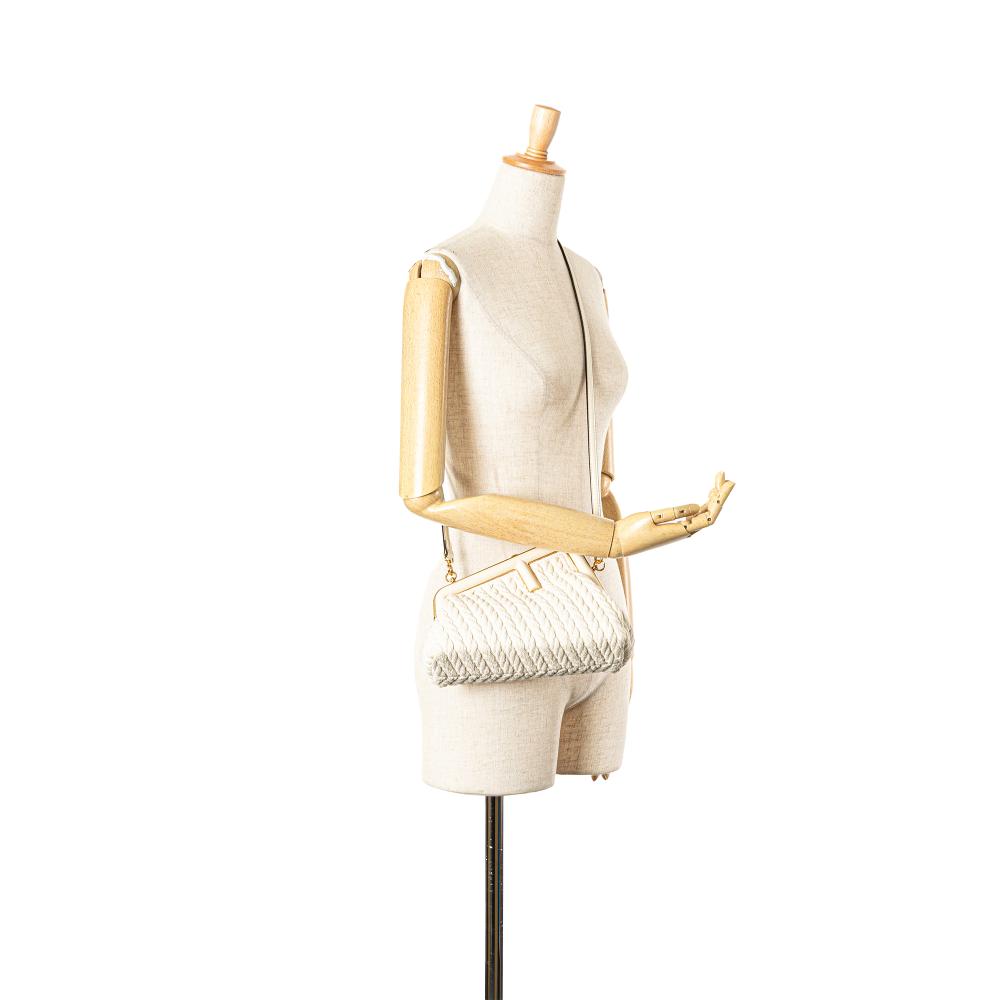 Brown Knit Fendi Crossbody Bag
