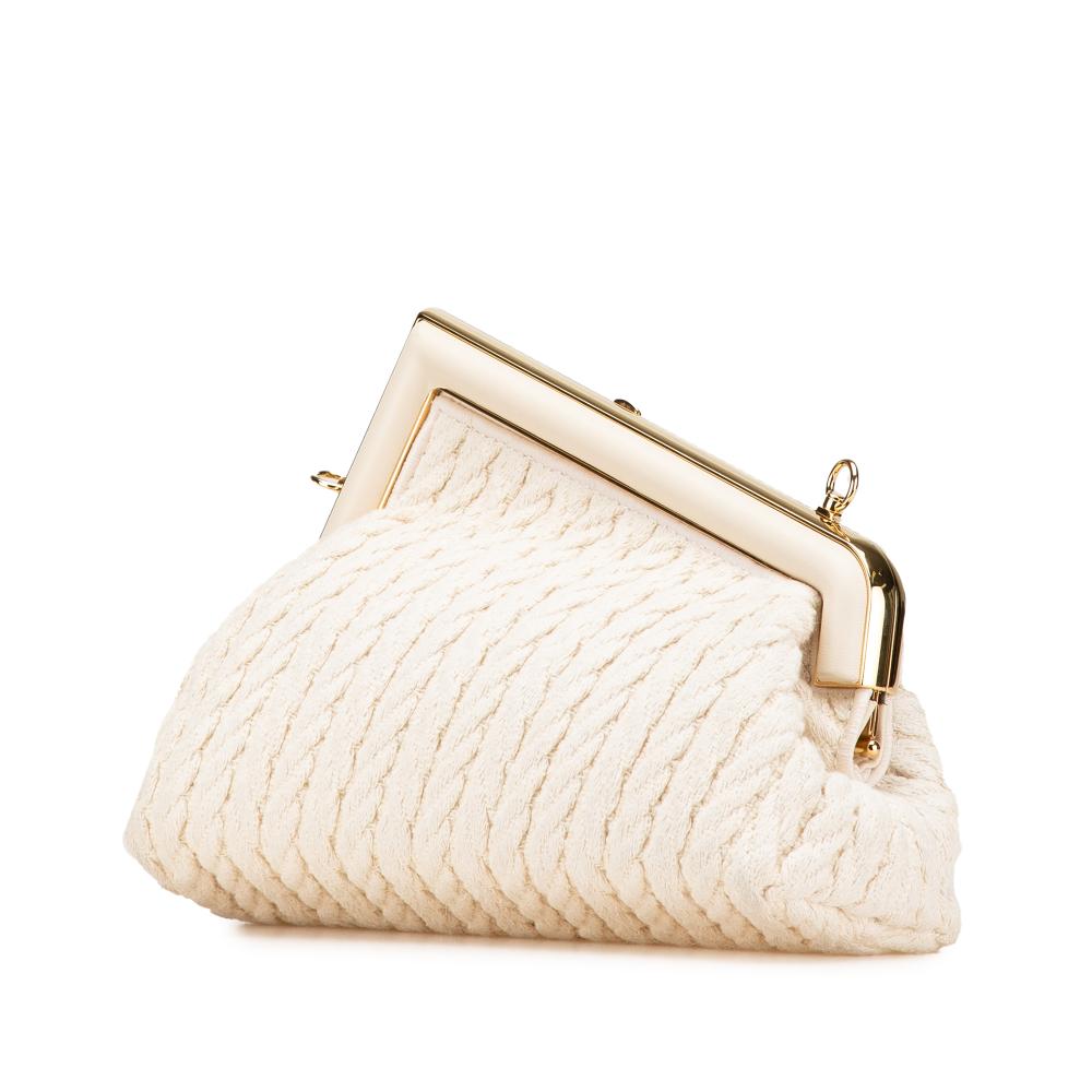 Brown Knit Fendi Crossbody Bag