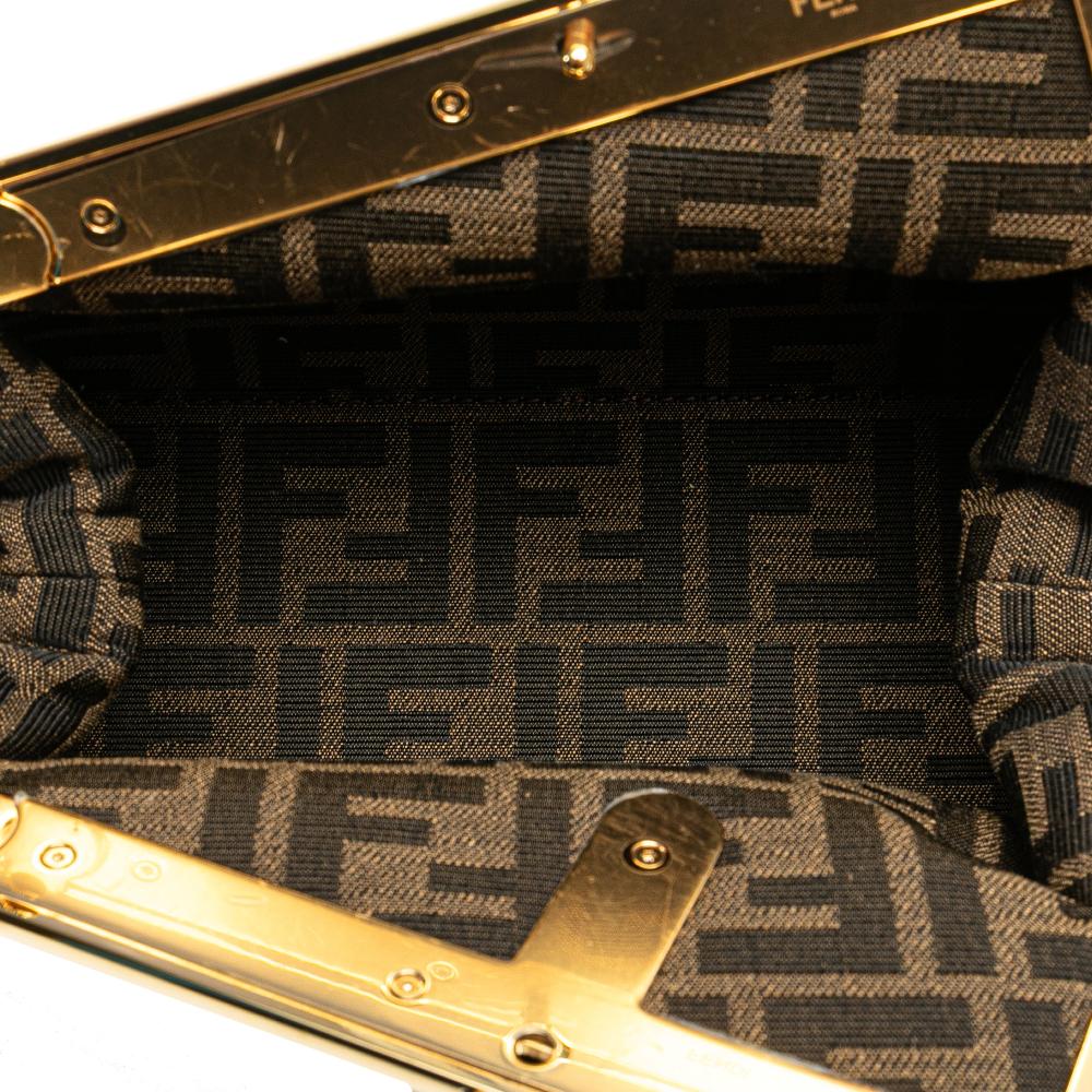 Brown Knit Fendi Crossbody Bag
