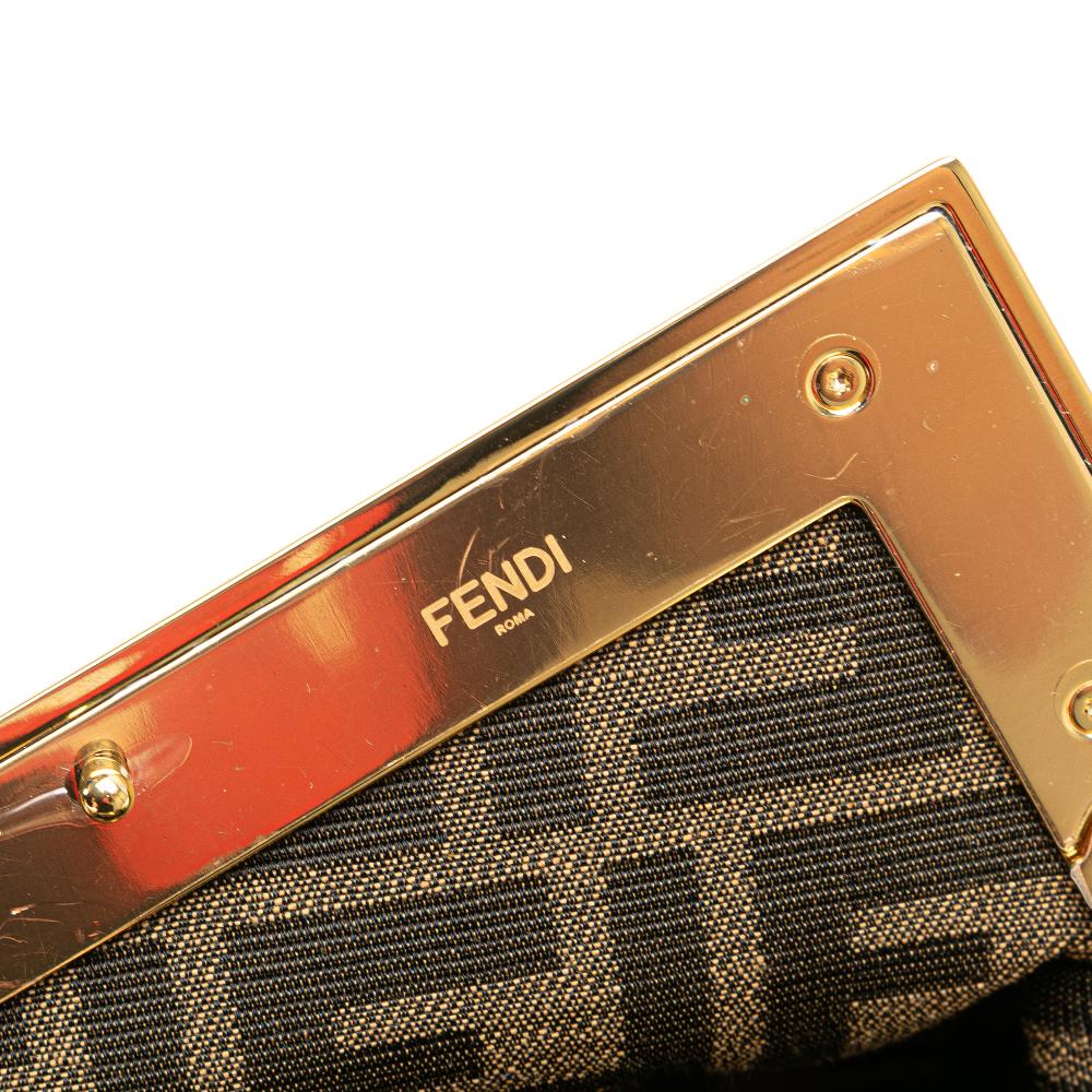 Brown Knit Fendi Crossbody Bag