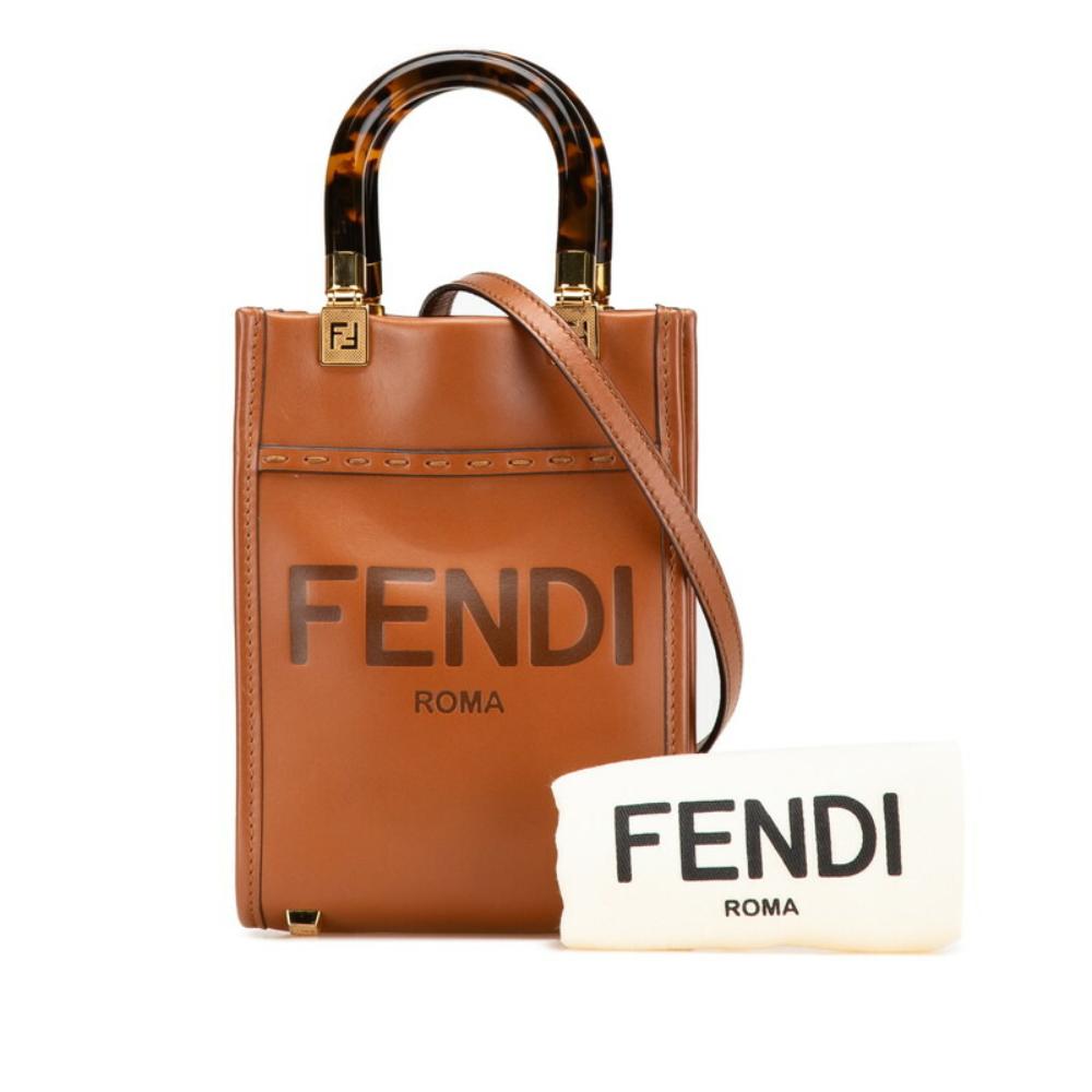 Brown Leather Fendi Tote