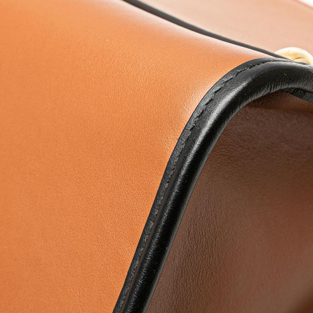 Brown Leather Fendi Shoulder Bag