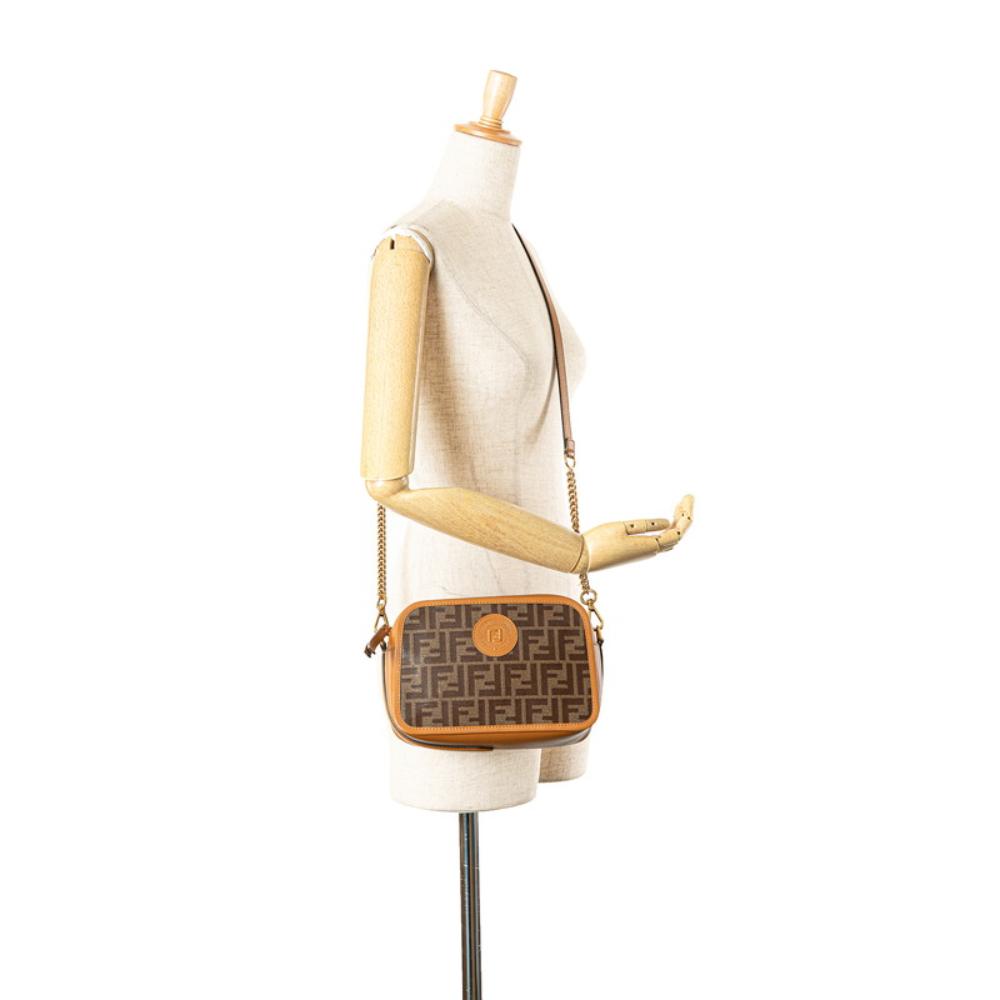 Brown Leather Fendi Crossbody Bag