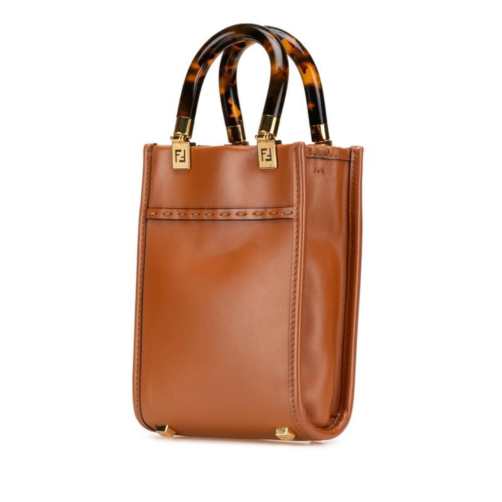 Brown Leather Fendi Tote