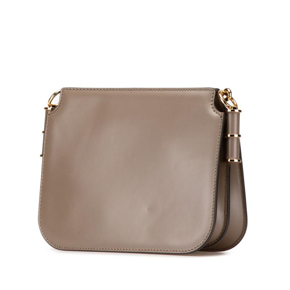 Brown Leather Fendi Shoulder Bag