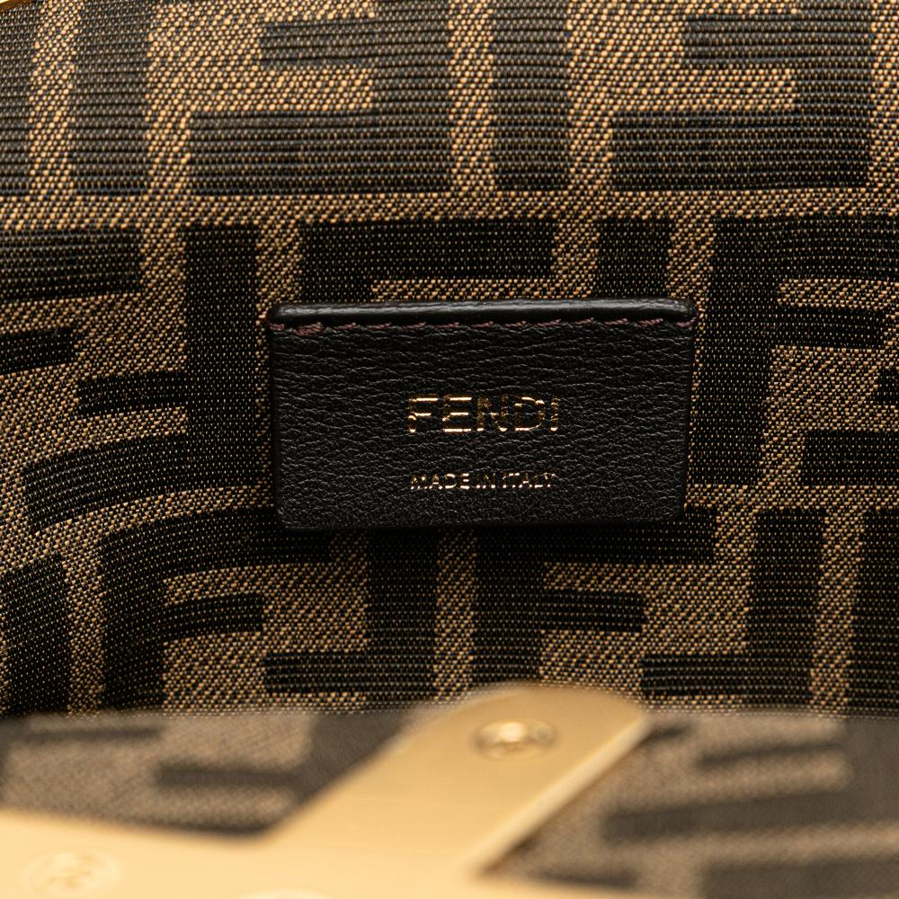 Brown Leather Fendi Crossbody Bag