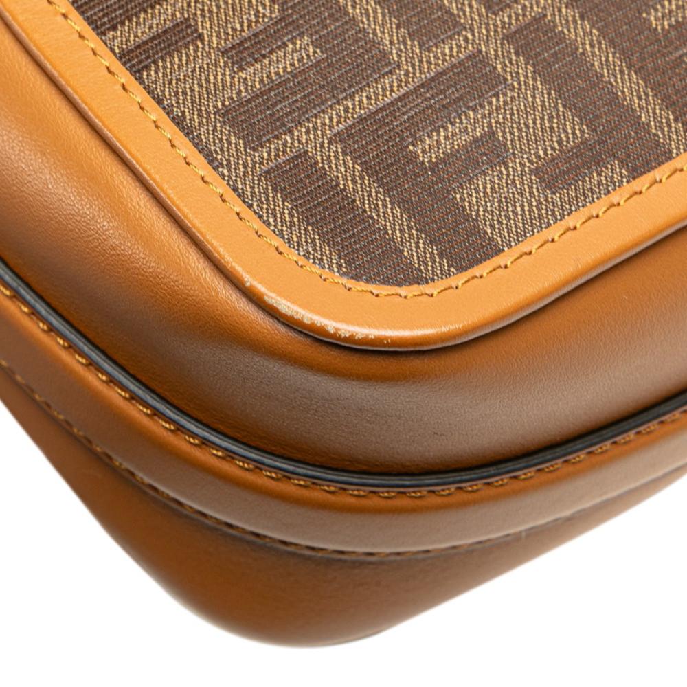 Brown Leather Fendi Crossbody Bag