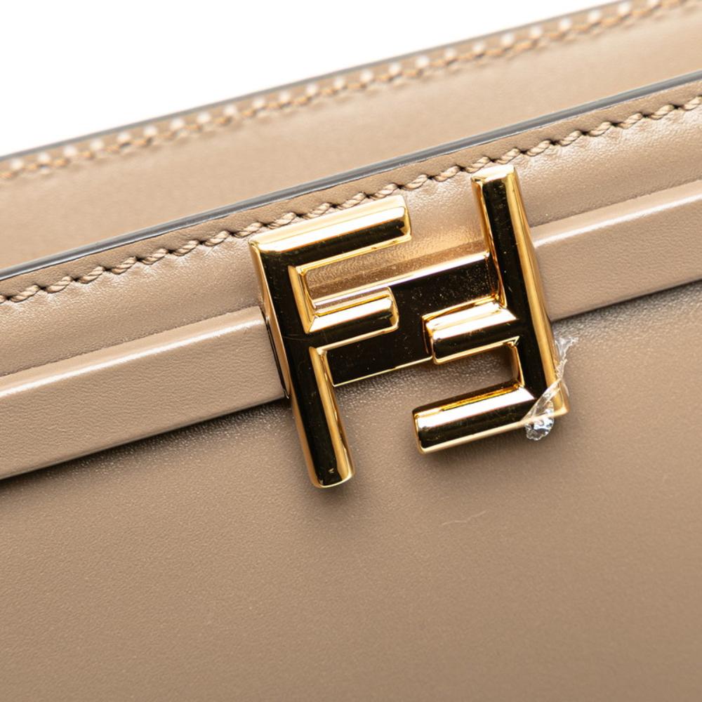 Brown Leather Fendi Shoulder Bag