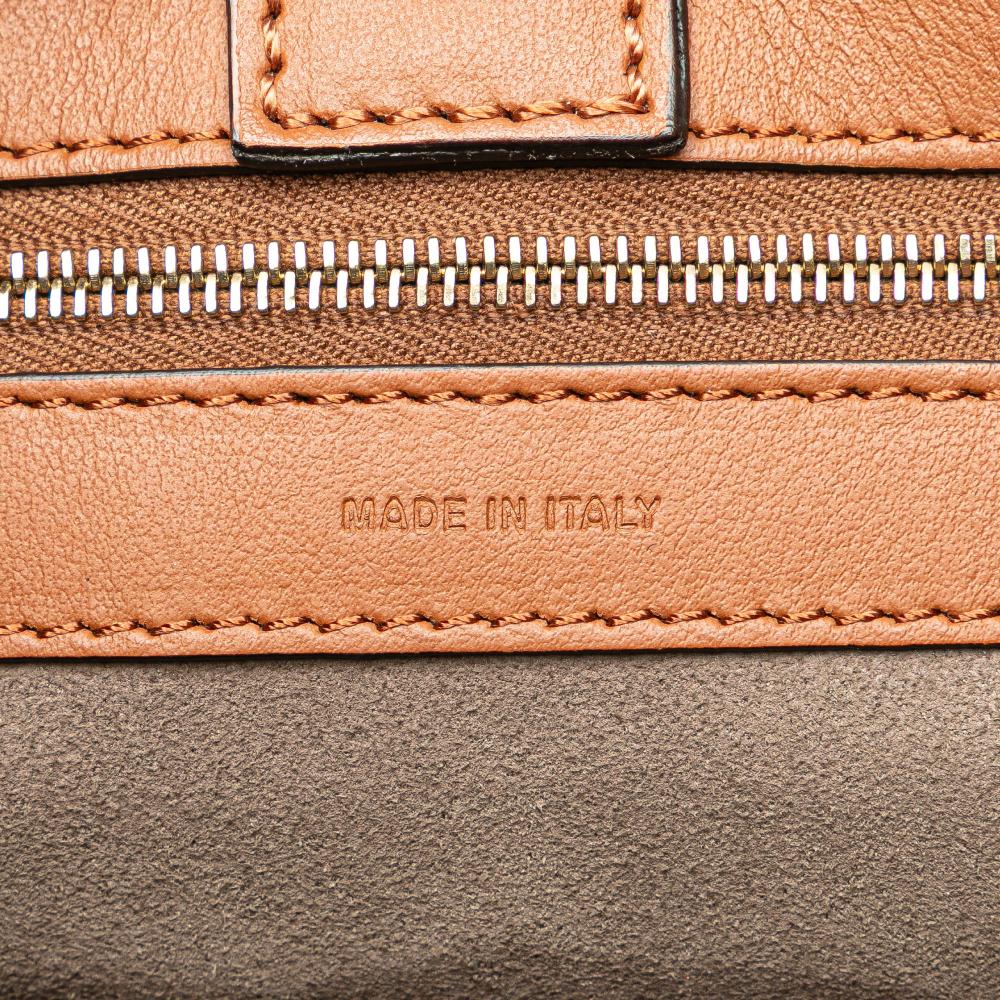 Brown Leather Fendi Shoulder Bag