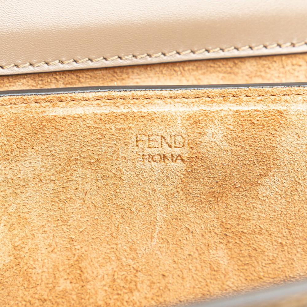 Brown Leather Fendi Shoulder Bag