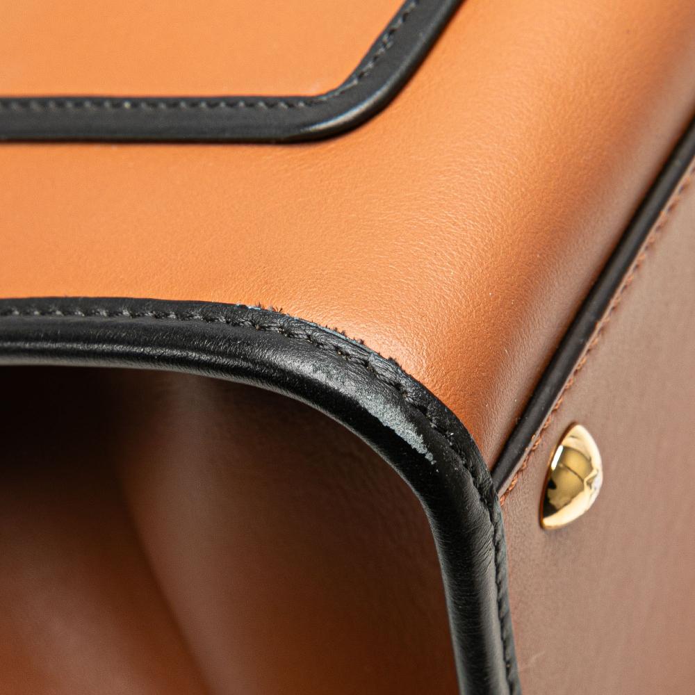 Brown Leather Fendi Shoulder Bag