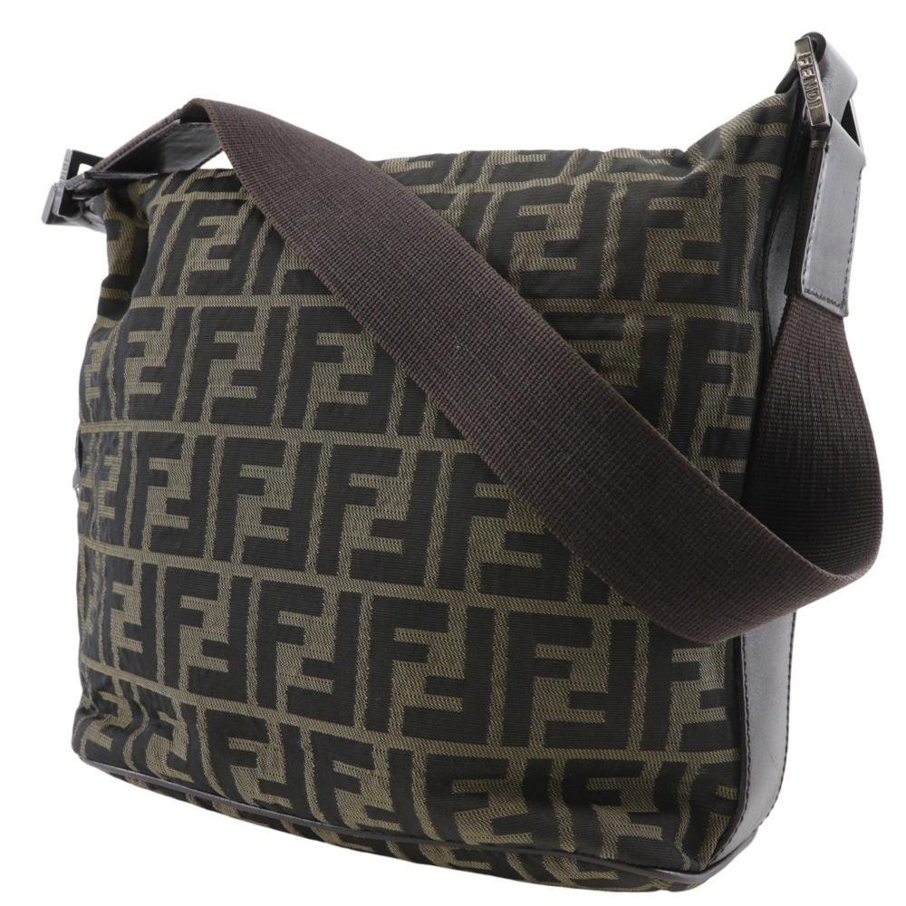 Brown Nylon Fendi Shoulder Bag