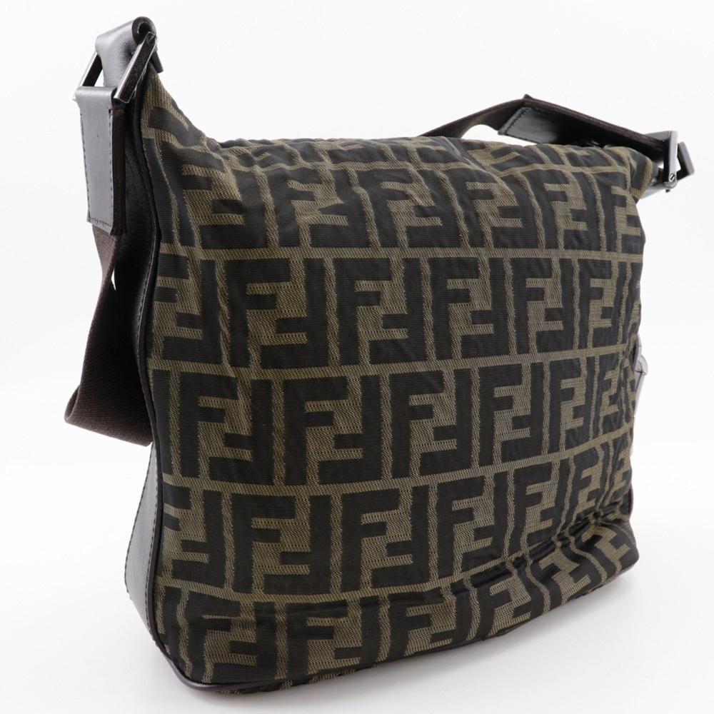 Brown Nylon Fendi Shoulder Bag