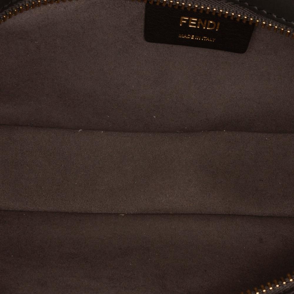 Grey Canvas Fendi Shoulder Bag