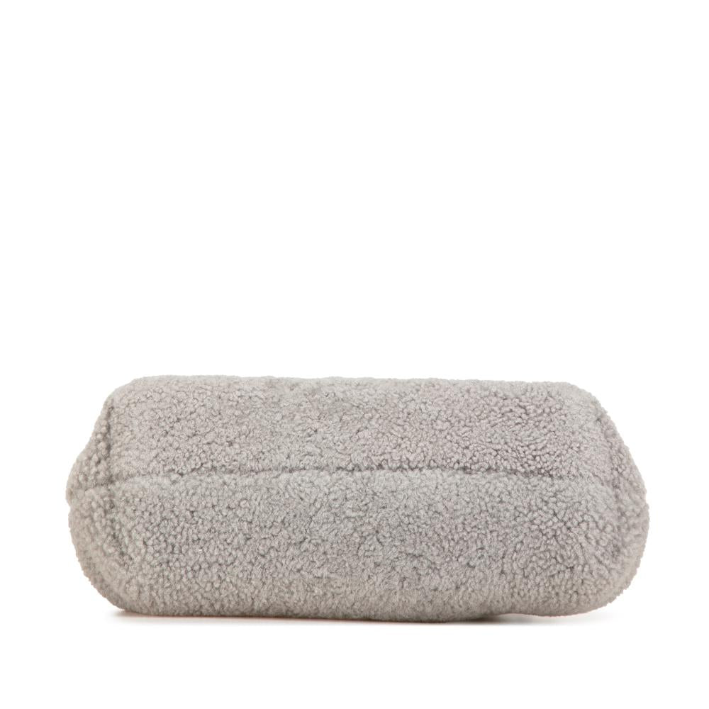 Grey Fur Fendi Crossbody Bag