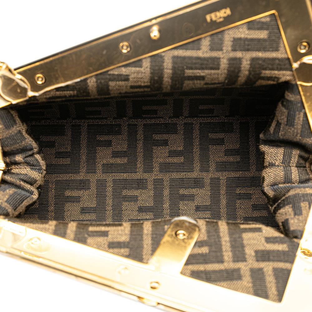 Grey Fur Fendi Crossbody Bag