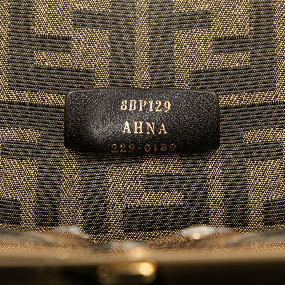 Grey Fur Fendi Crossbody Bag