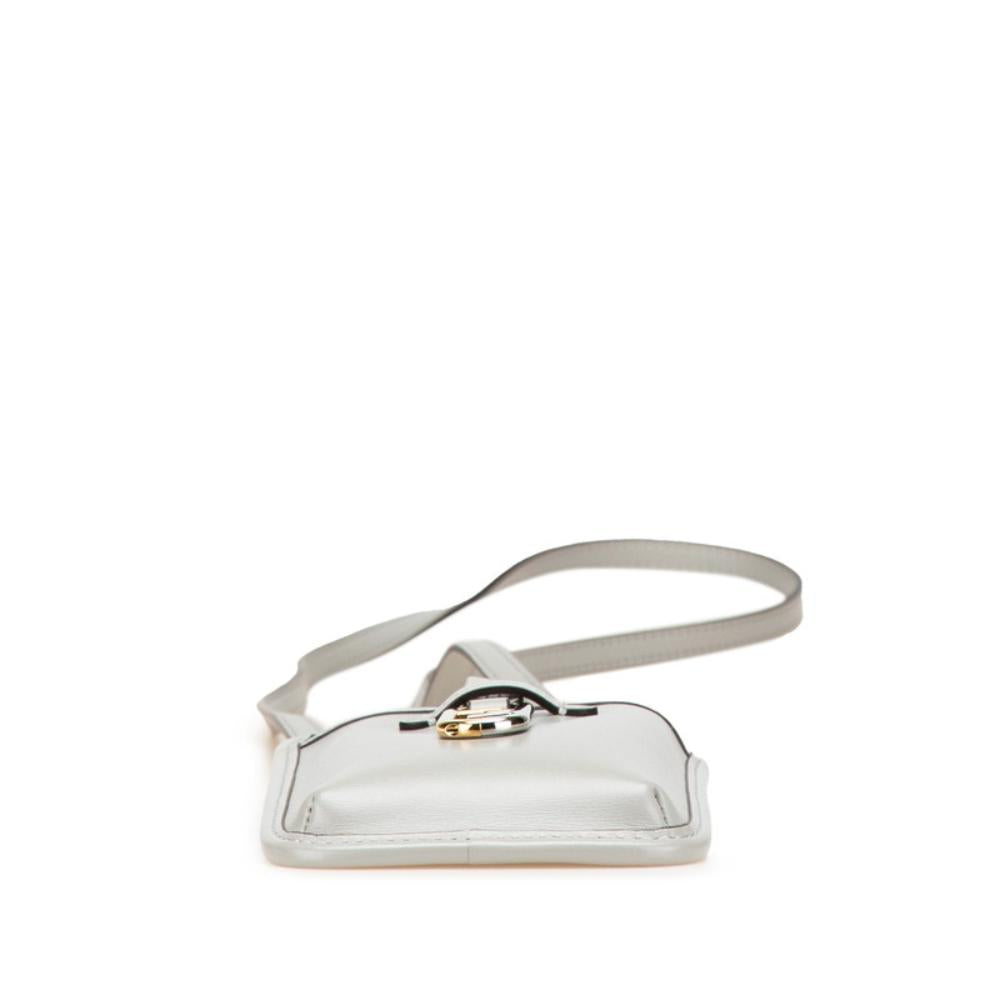 Grey Leather Fendi Shoulder Bag