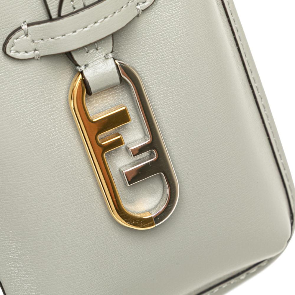 Grey Leather Fendi Shoulder Bag