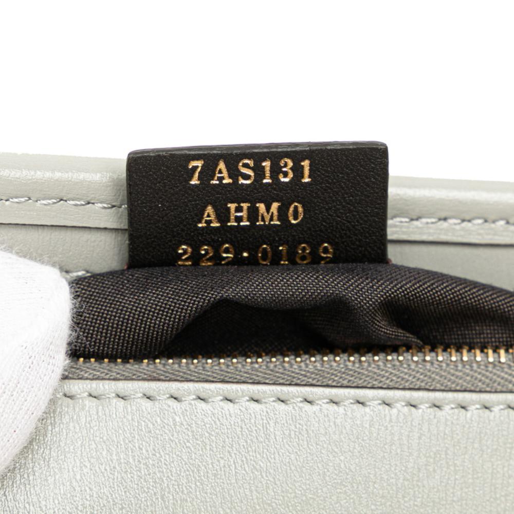 Grey Leather Fendi Shoulder Bag