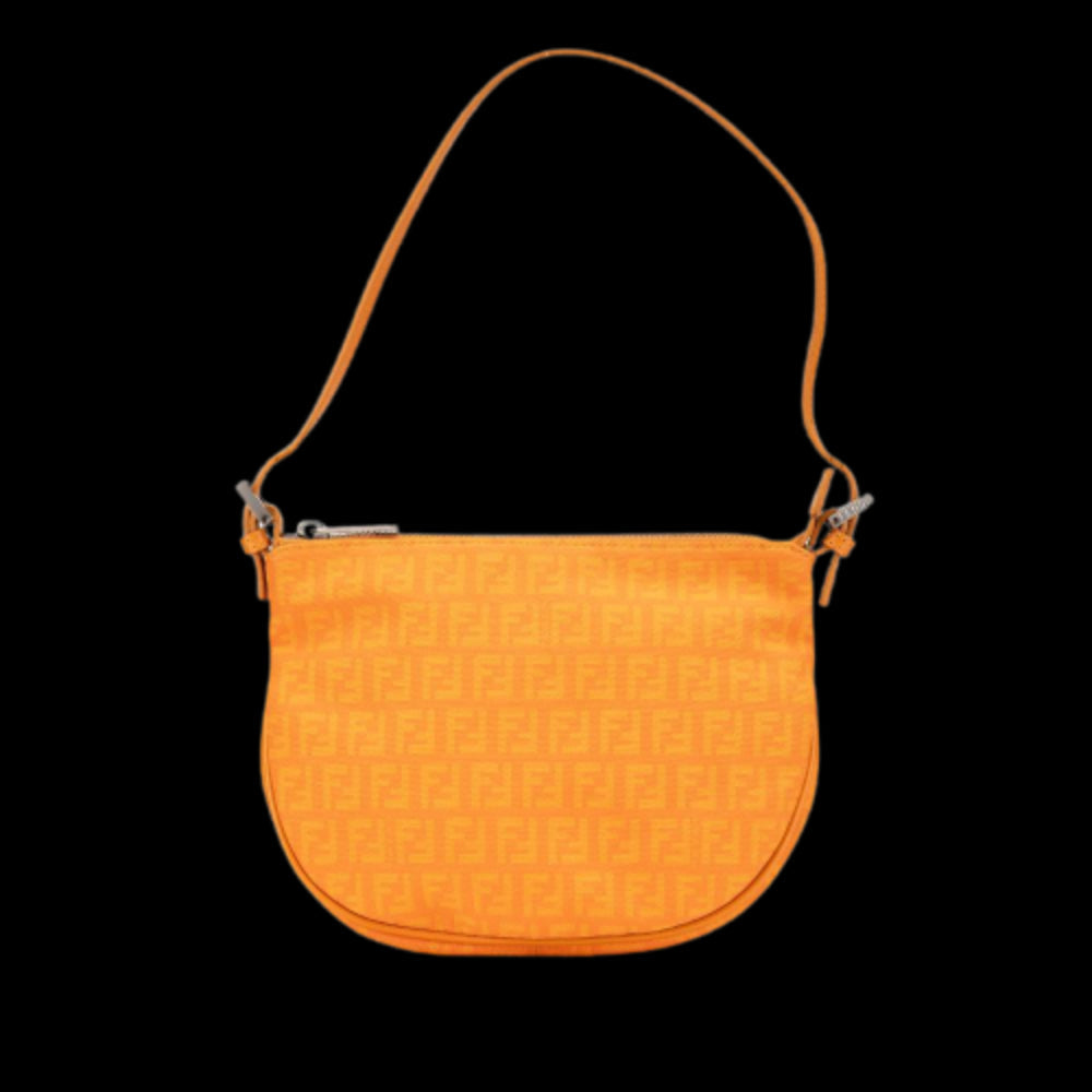 Orange Canvas Fendi Shoulder Bag