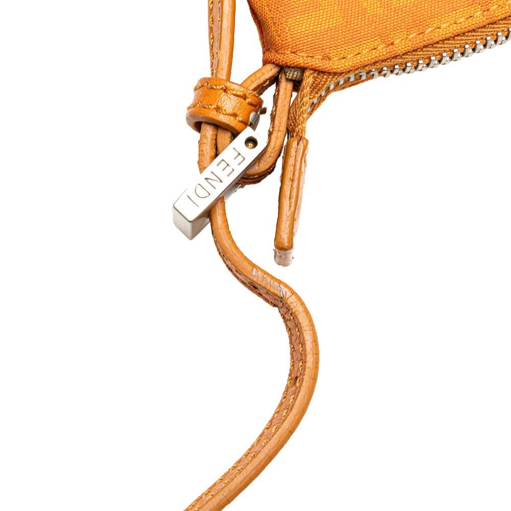 Orange Canvas Fendi Shoulder Bag