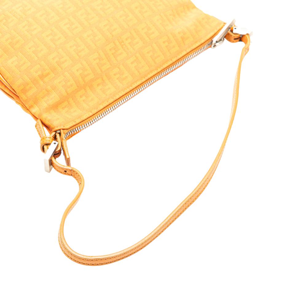 Orange Canvas Fendi Shoulder Bag