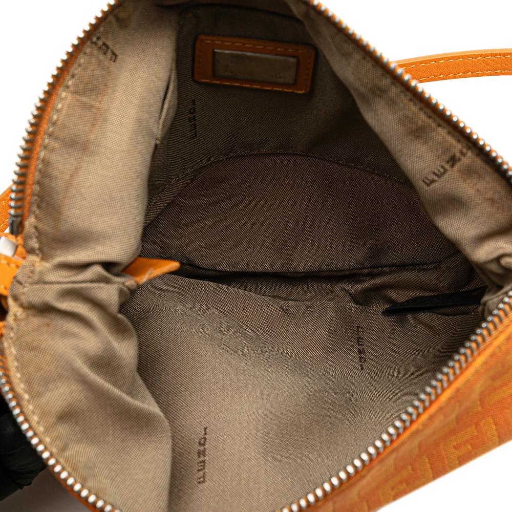 Orange Canvas Fendi Shoulder Bag