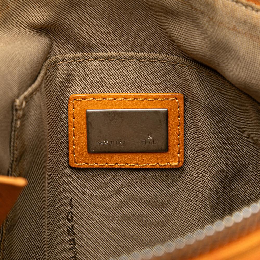 Orange Canvas Fendi Shoulder Bag