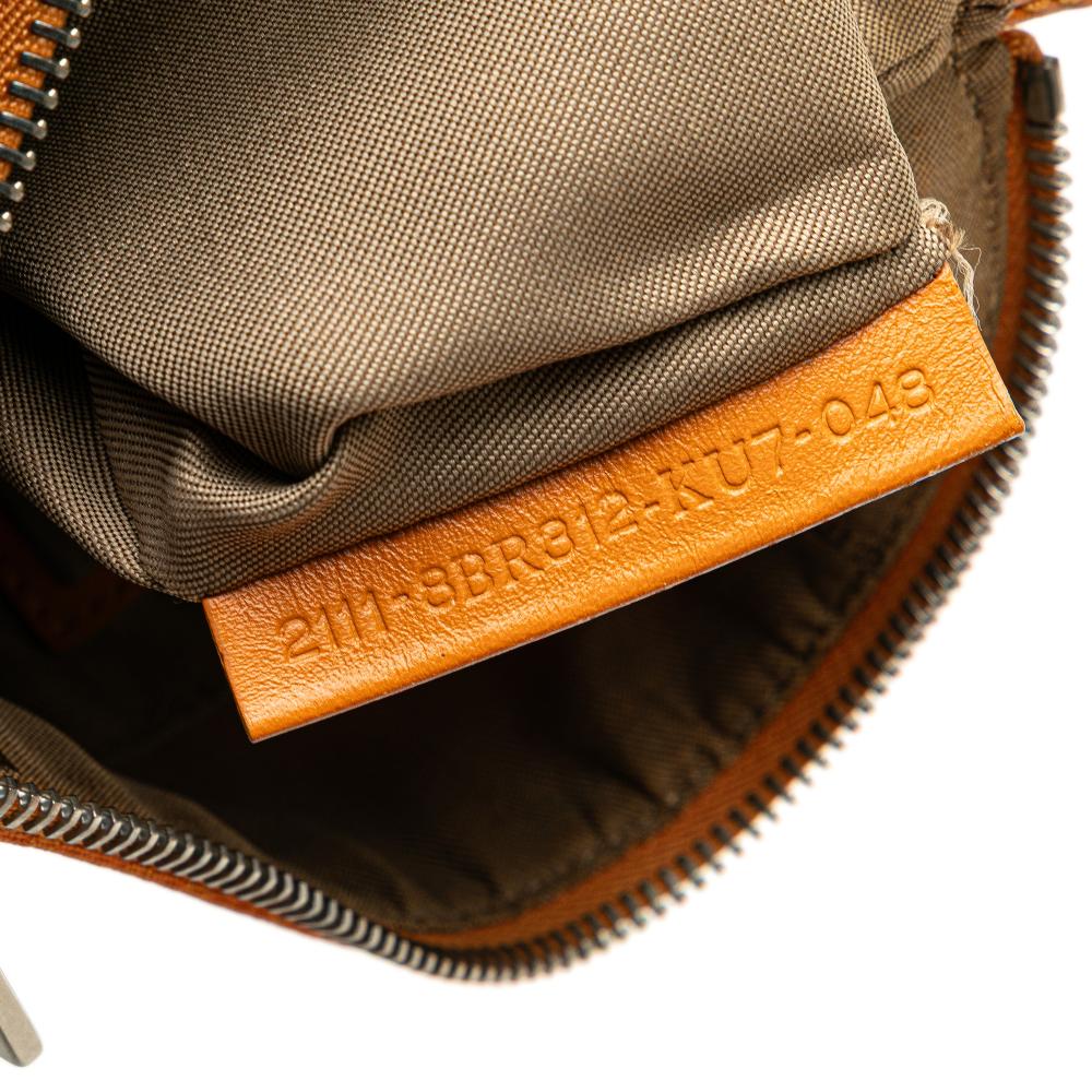 Orange Canvas Fendi Shoulder Bag