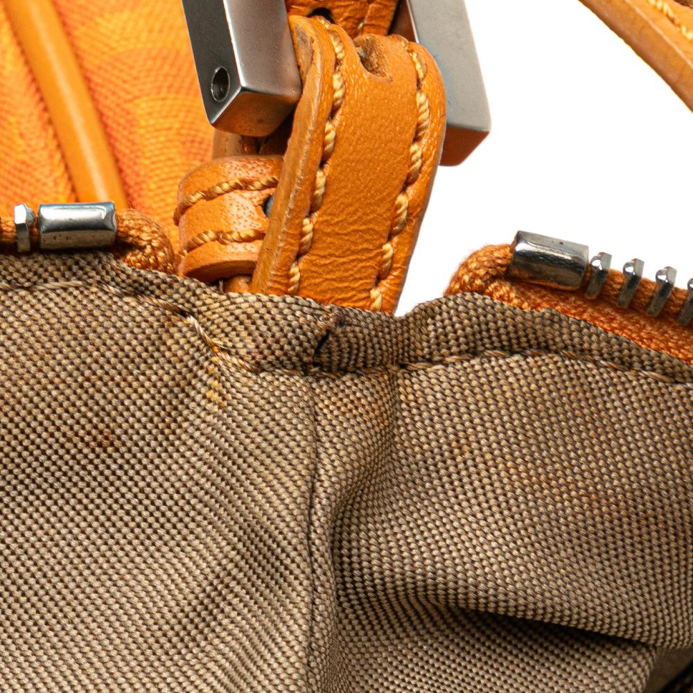 Orange Canvas Fendi Shoulder Bag