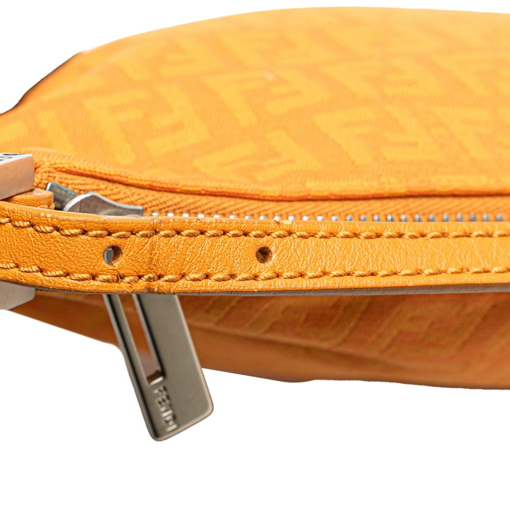Orange Canvas Fendi Shoulder Bag