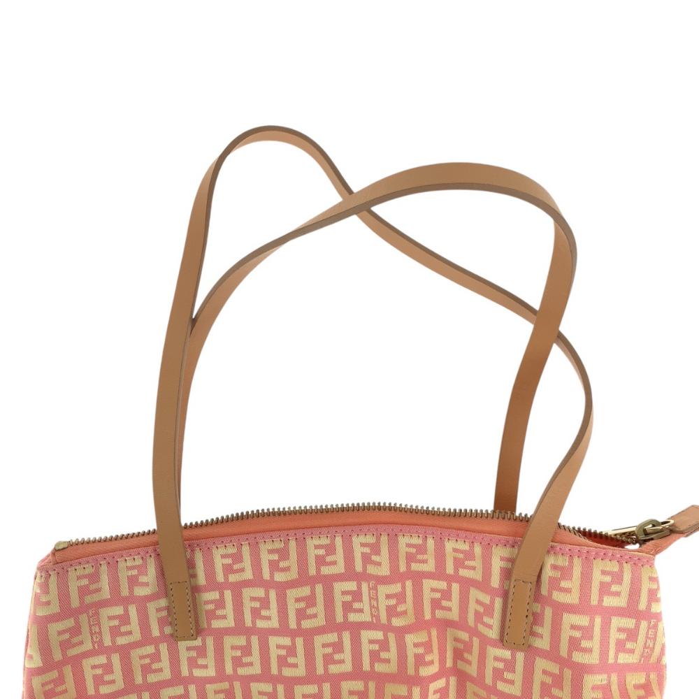 Pink Canvas Fendi Shoulder Bag