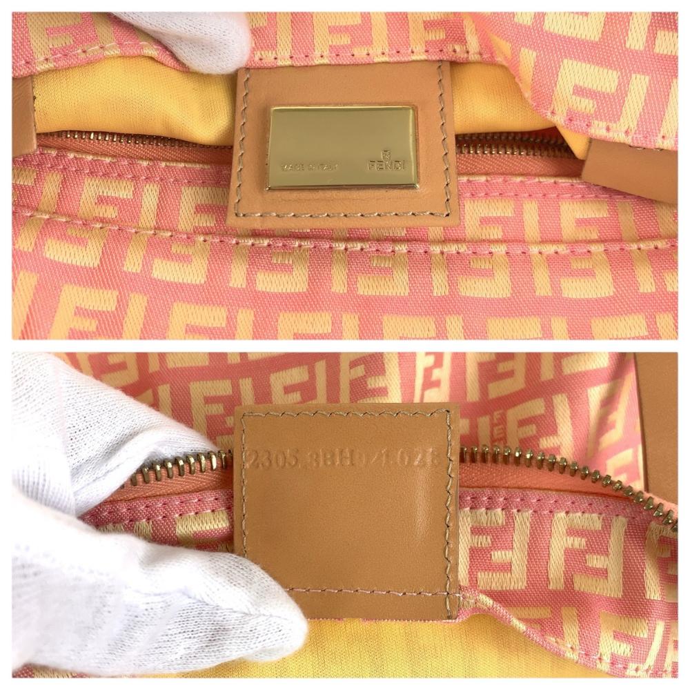 Pink Canvas Fendi Shoulder Bag