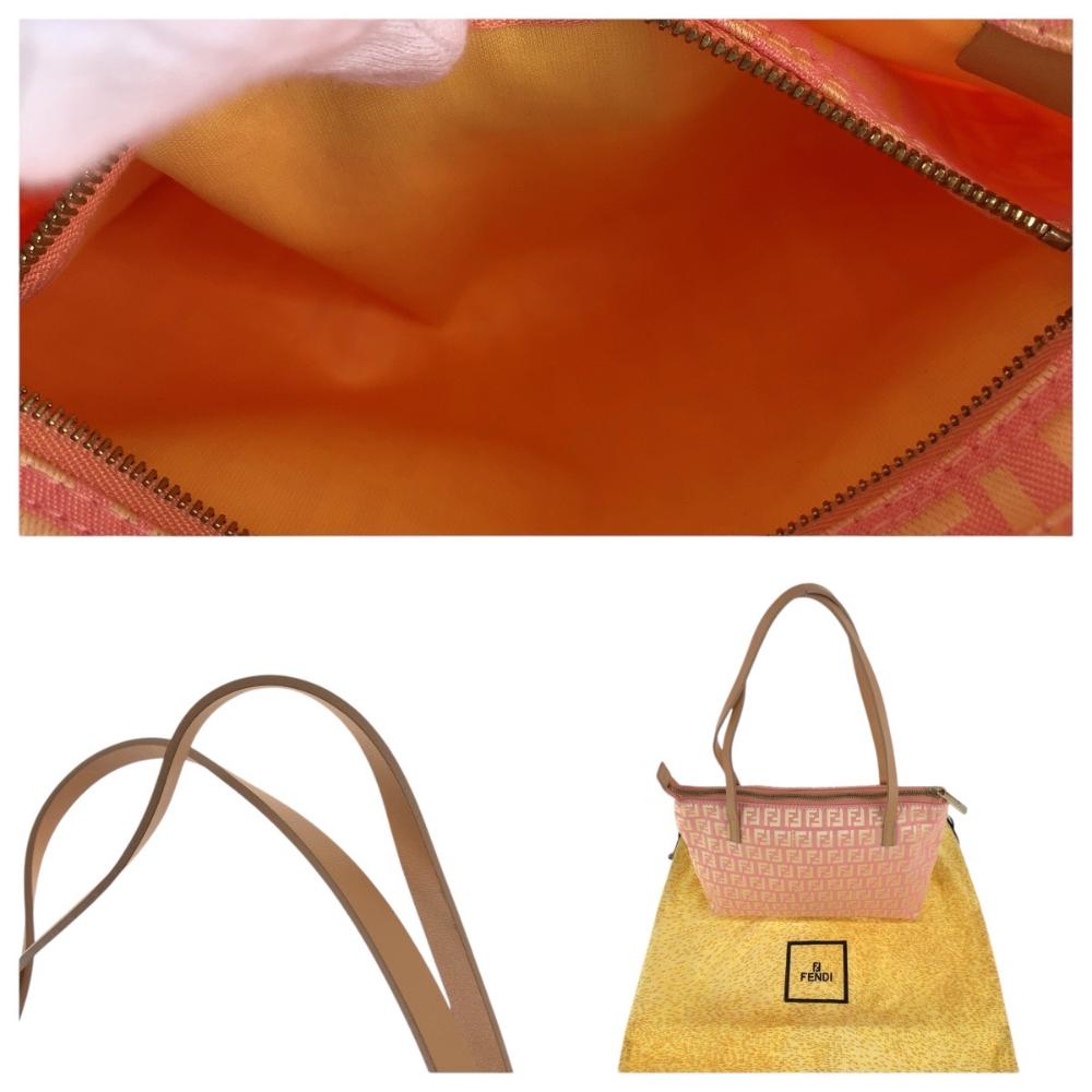 Pink Canvas Fendi Shoulder Bag