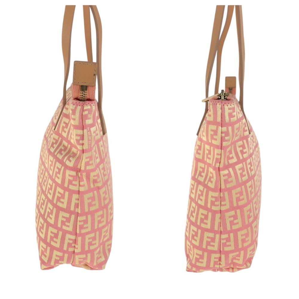 Pink Canvas Fendi Shoulder Bag