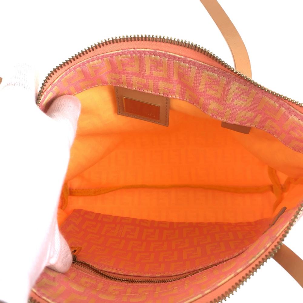 Pink Canvas Fendi Shoulder Bag