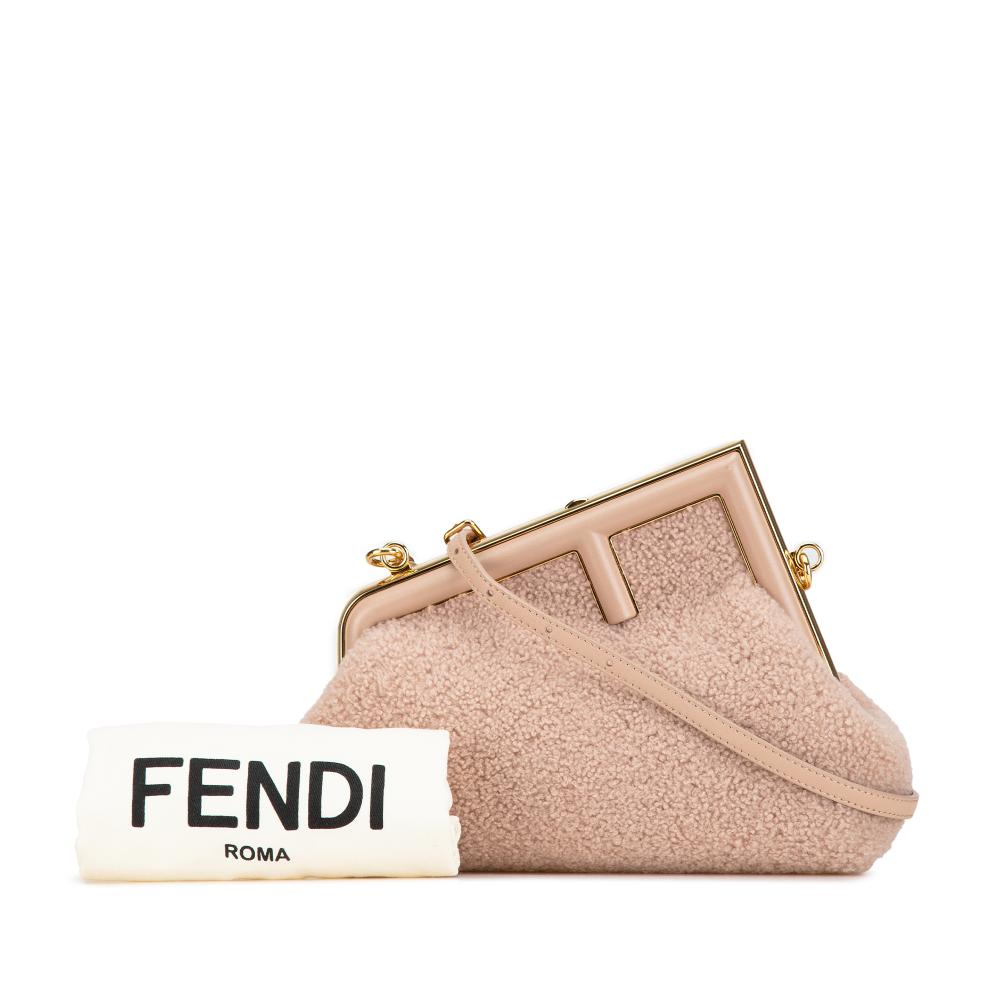 Pink Fur Fendi Crossbody Bag