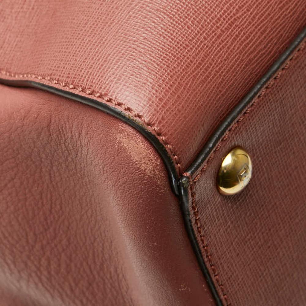 Pink Leather Fendi Shoulder Bag