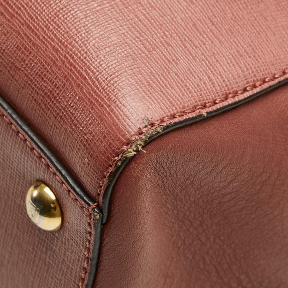 Pink Leather Fendi Shoulder Bag