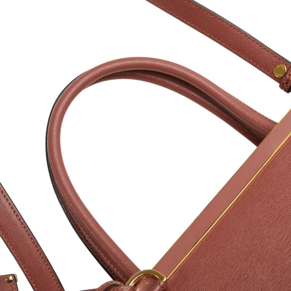 Pink Leather Fendi Shoulder Bag