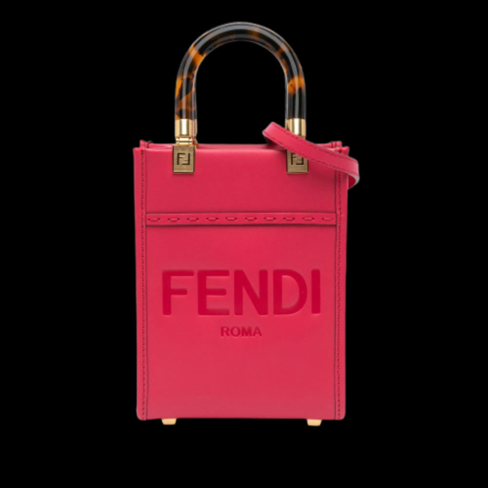 Pink Leather Fendi Tote