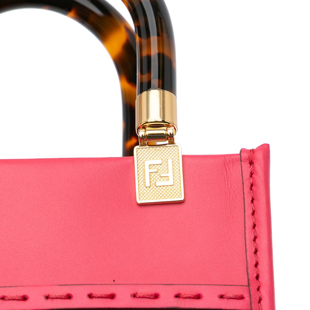 Pink Leather Fendi Tote
