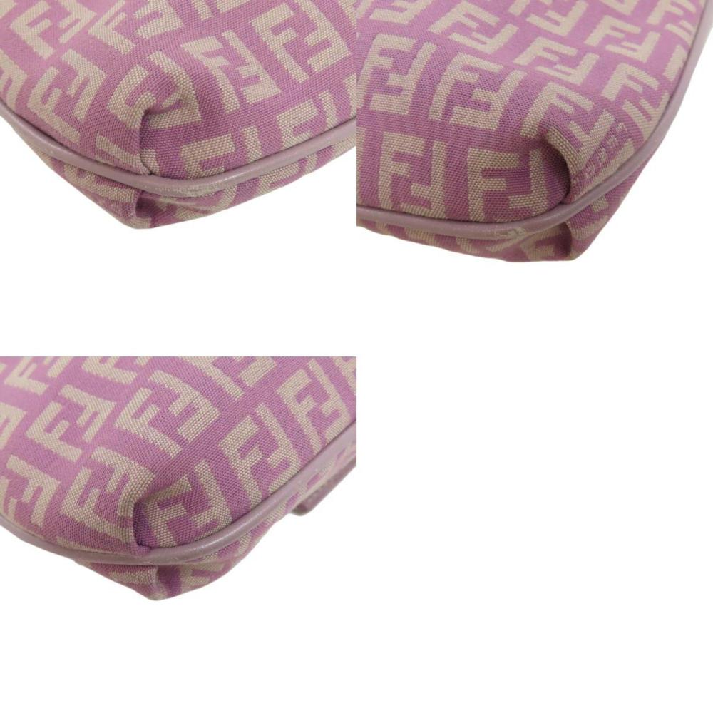 Purple Canvas Fendi Shoulder Bag